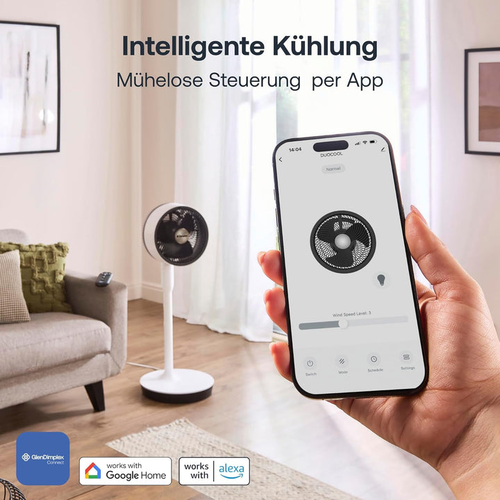 DIMPLEX DUOCOOL 2-in-1 Smart Ventilator, Standventilator & Tischventilator mit 5 Geschwindigkeiten,