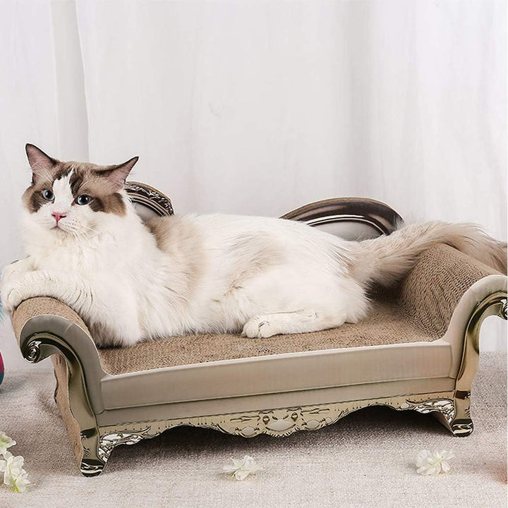SONGWAY Kratzbrett für Katzen aus Pappe – Sofaform Wellpappe Kratzmöbel, Kratzspielzeug , Kratzloung