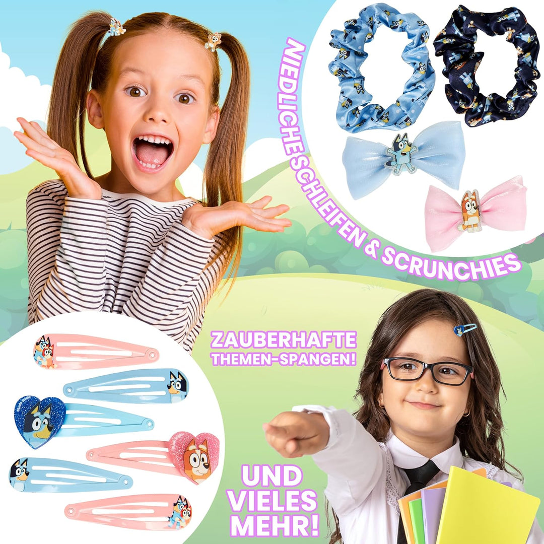 Bluey Adventskalender 2025 Mädchen Weihnachts Countdown Kalender mit 24 Überraschungen Haarschmuck K