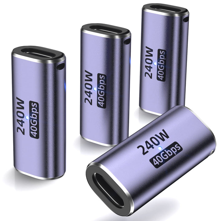 USB-C-Kupplung (4 Stück) Buchse auf Buchse Adapter Mit PD 240W 40Gbps 8K 60hz Video Kompatibel für T