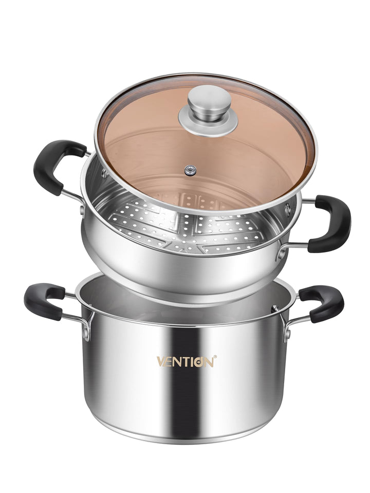 VENTION Kochtopf Dampfgarer Induktion, Couscoustopf 18 cm, 2 litres Induktion 18 Cm/2 L, Induktion 1