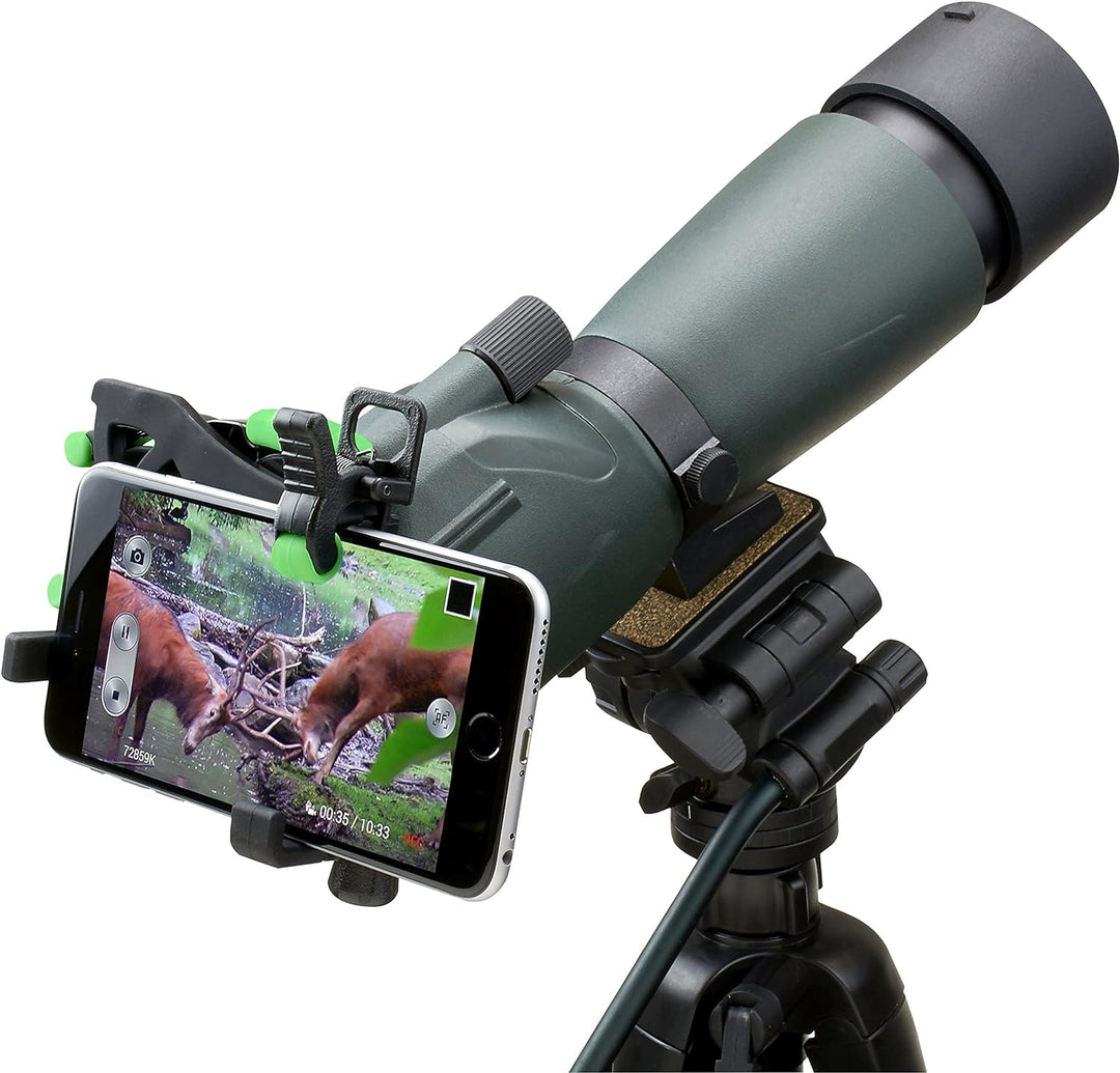 Carson HookUpz 2.0 Smartphone-Adapter für Ferngläser, Teleskope, Mikroskope, Monokulare, Spektive un