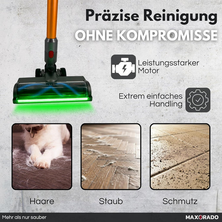 Komfort Turbodüse mit LED Beleuchtung für Dyson V7 V8 V10 V11 V15 Staubsauger I Beleuchtete Turbobür