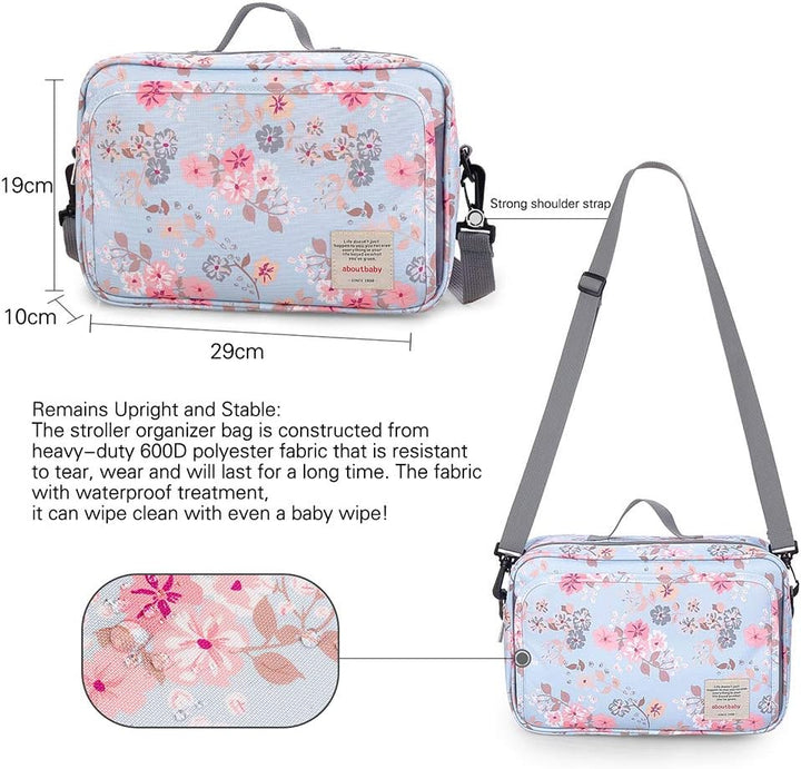 MOMIGO Baby-Wickeltasche, Kinderwagentasche – Wickeltasche für Windeln, Feuchttücher und Spielzeug,