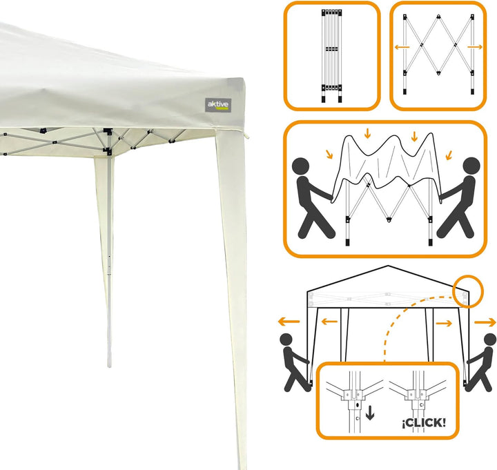 AKTIVE Faltpavillon Gartenpavillon Beige 61055, beige