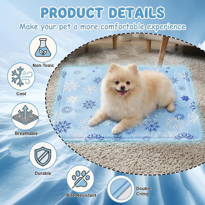 Ninonly Kühlmatte Hund 50X65cm Kühlmatte für Hunde Katze Haustier Eismatte Selbstkühlende mit Ungift