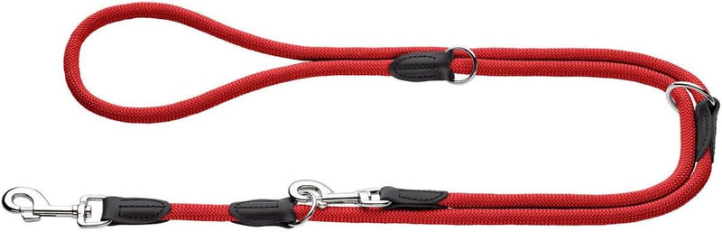 HUNTER Freestyle Verstellbare Führleine für Hunde, robust, wetterfest, 0,8/200 cm, rot 0,8 x 200 cm