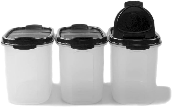 Tupperware Eidgenosse 1,1 L schwarz mit Schütte Vorratsdose Vorrat Dose Modular (3)