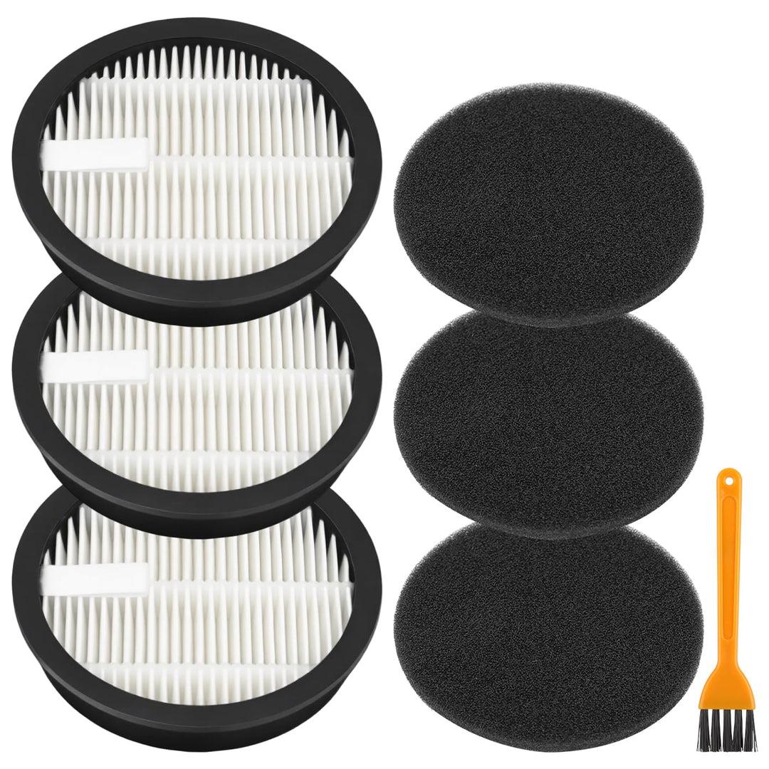 Filter Zubehör für HOMPANY SmartVac 11 Akku Staubsauger, 3 HEPA Filter, 3 Schaumfilter, Waschbare Fi