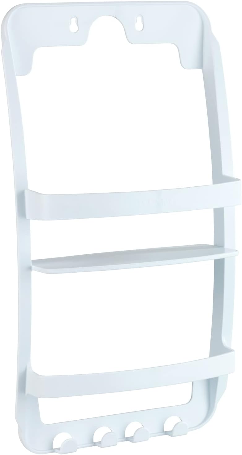 WENKO Badregal Universal platzsparend Weiss, Weiss