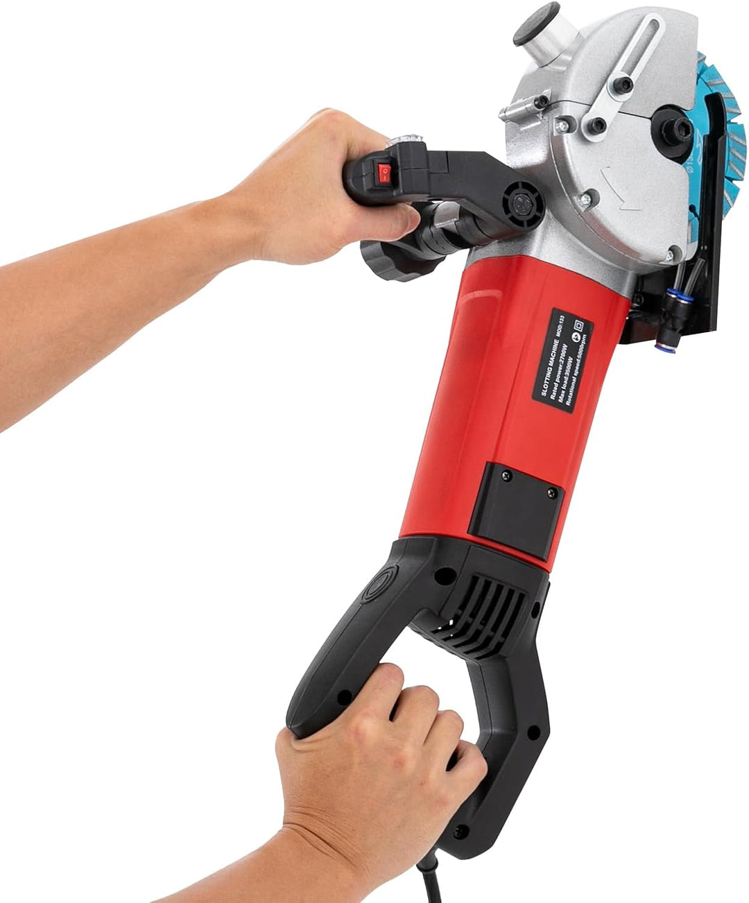 Mauernutfräse Schlitzmaschine 3500W 5000rpm Betonfräse Nutfräsen 133mm Sägeblatt Max. Schnitttiefe: