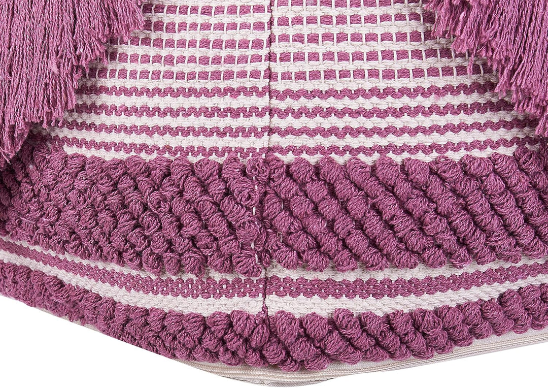 Pouf Ottomane Taburett Sitzpouf rosa zartrosa Boho Kochi