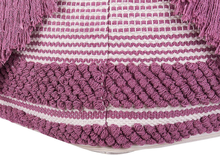 Pouf Ottomane Taburett Sitzpouf rosa zartrosa Boho Kochi