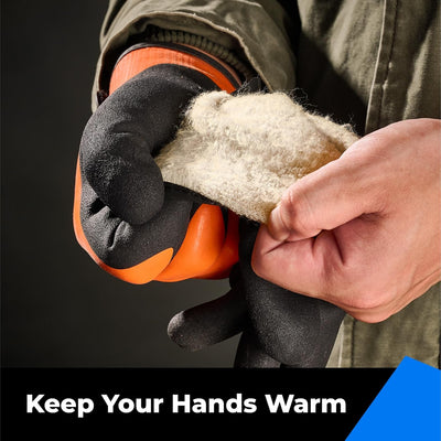 toolant 100% Waaserdichte Arbeitshandschuhe für Herren und Damen, Arbeitshandschuhe Winter für kalte