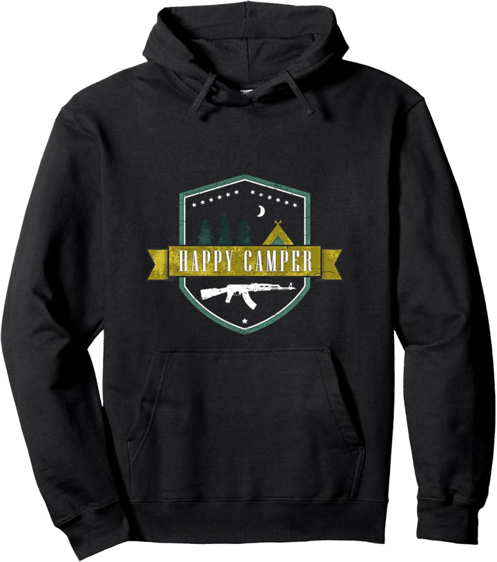 Happy Camper, wildes Camping-Abenteuer Pullover Hoodie