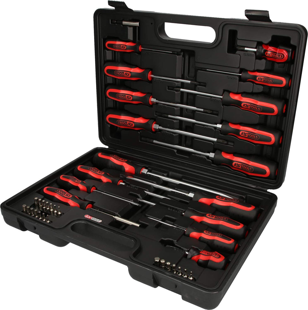 KS Tools 159.0100 ERGOTORQUEplus Schraubendreher- und Bit-Satz, 39-teilig