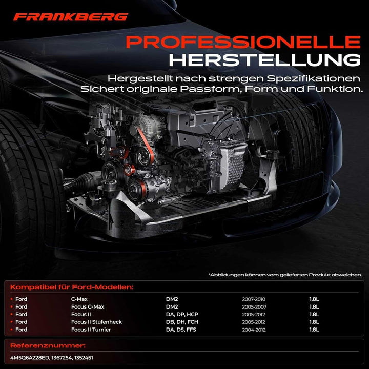 Frankberg Spannrolle Keilrippenriemen für C-Max DM2 Focus C-Max Focus II DA_ HCP DP 1.8L Diesel 2004