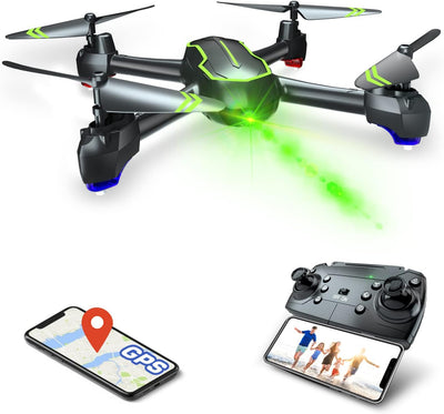 Loolinn | Drohne GPS - Automatisch Rückkehr, Follow Me Funktion, Full HD 1080P Kamera, 32 Min Flugze
