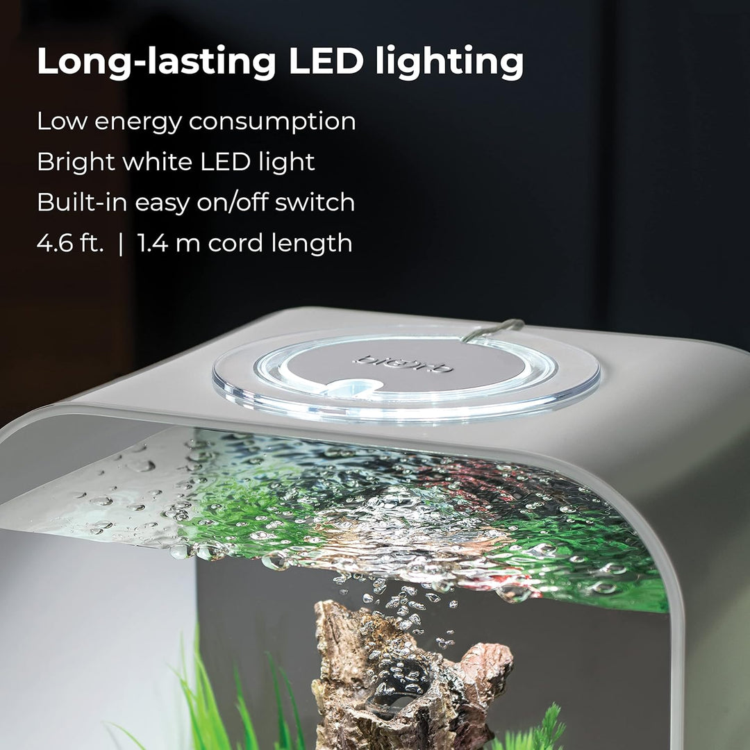 biOrb 72047 LIFE 15 LED transparent - dekoratives 15 Liter Aquarium Komplett-Set mit Filtersystem, L