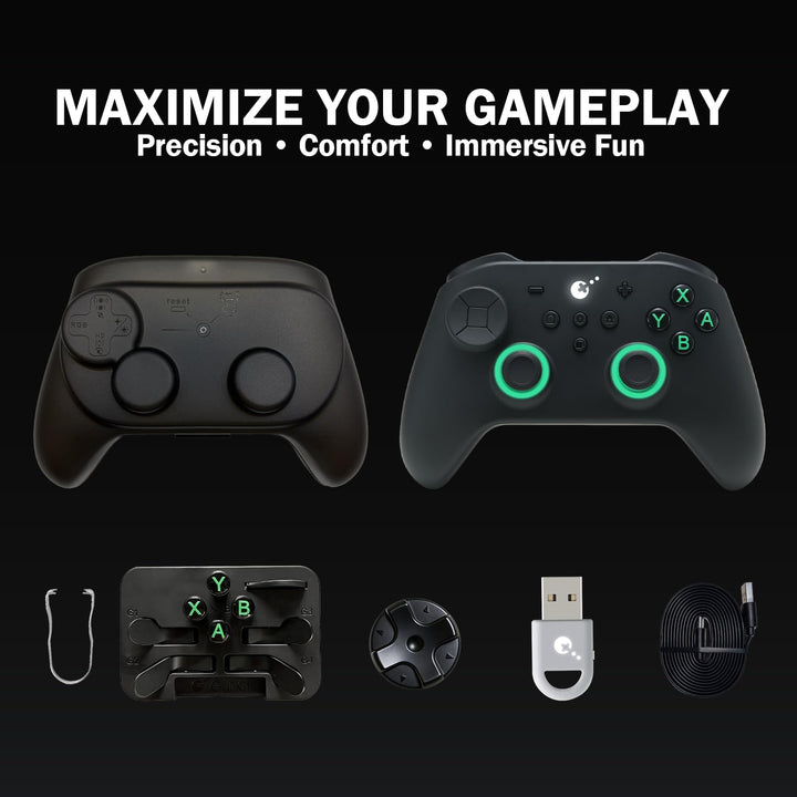 GuliKit TT Pro Wireless Game Controller, Bluetooth,Hyperlink Wireless Adapter,Wired, Anti-Drift 720°