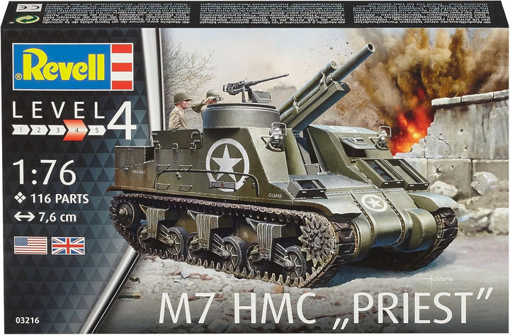 Revell 03216 M7 HMC Priest im Massstab 1:76, Modellbausatz