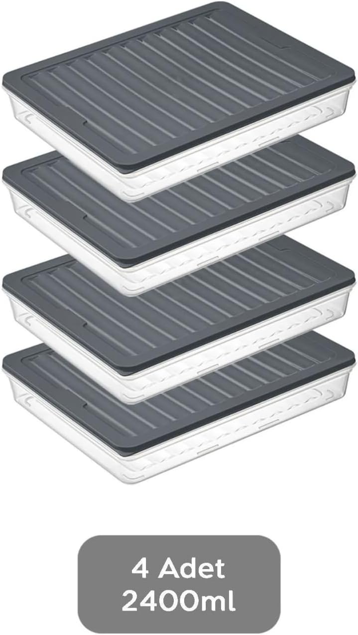 Stapelbare Frischhaltedosen, Vorratsdosen-Set, Gefrierfach & Kühlschrank Organizer mit Deckel, Frost