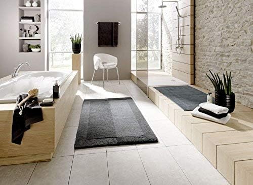 Kleine Wolke 5418146225 Badteppich Havanna, 70 x 120 cm, silbergrau 70x120 cm Grau, 70x120 cm Grau