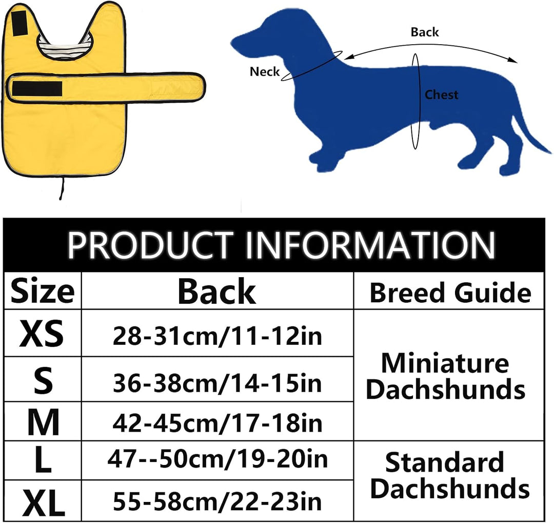 Geyecete Hunde Regenmantel,Einstellbar Wasserdicht Hundejacke für Dackel,Regenmantel mit reflektiere