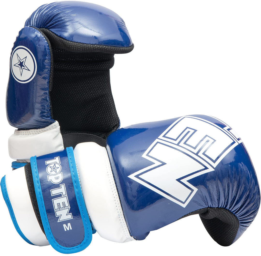 TOP TEN Pointfighter „Glossy Block“ Blau - Weiss XS, Blau - Weiss XS