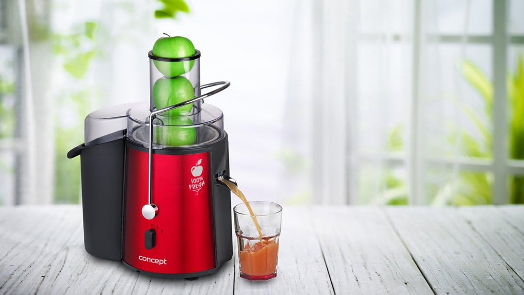 CONCEPT Hausgeräte LO7028 Entsafter Fresh mit XXL einfüllöffnung, 7,2 cm und zwei schaltstufen, 16 8