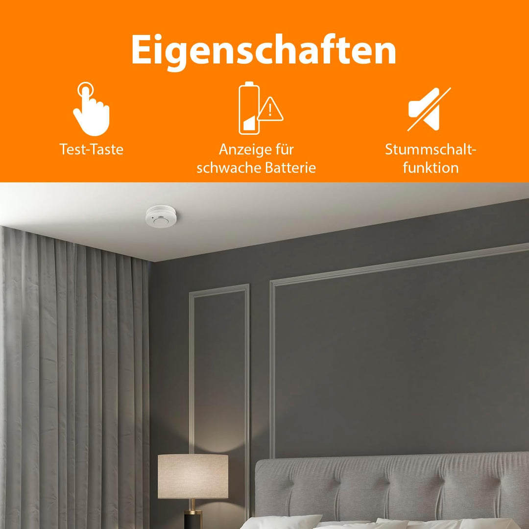 Smartwares Sicherheit Set, Rauchmelder und CO Melder, Austauschbare Batterien, Lebensdauer 10 Jahre