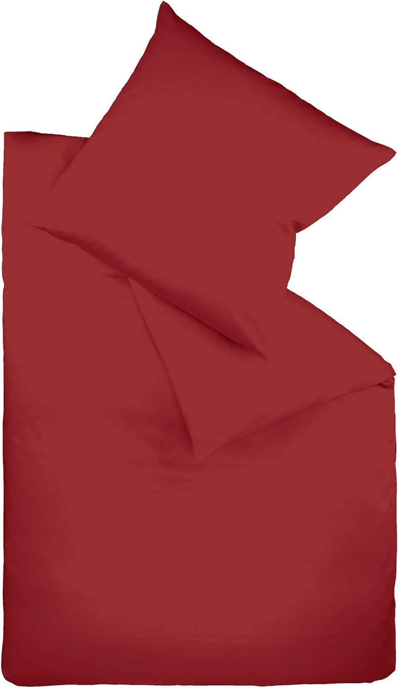 Fleuresse Colours Bettwäsche, Uni-Mako-Satin, dunkelrot, 135 x 200 cm Bordeaux 135/200 Uni, Bordeaux