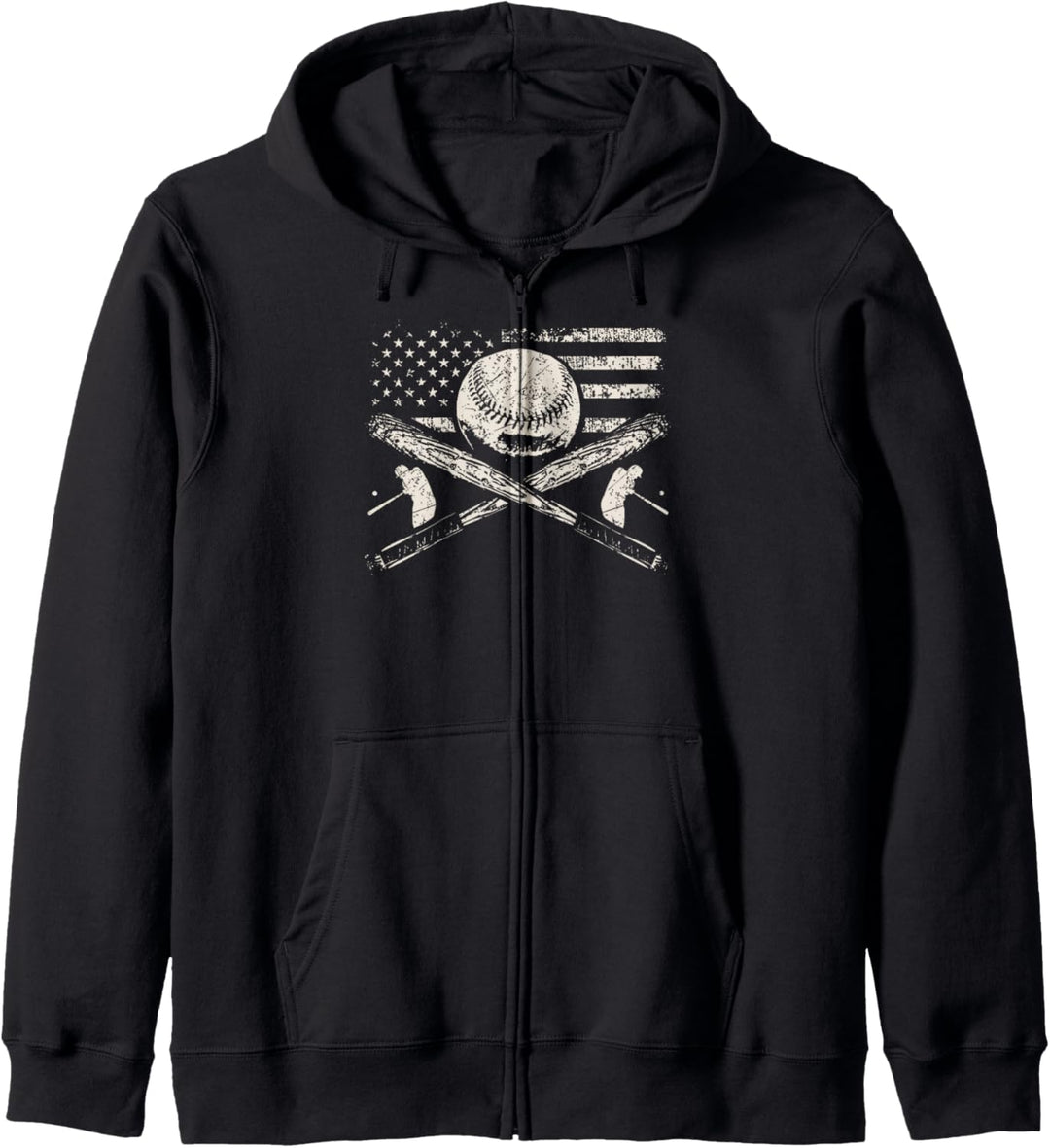 Patriotische amerikanische Flagge, Baseball-Design, Baseball-Design Kapuzenjacke