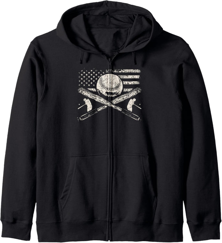 Patriotische amerikanische Flagge, Baseball-Design, Baseball-Design Kapuzenjacke