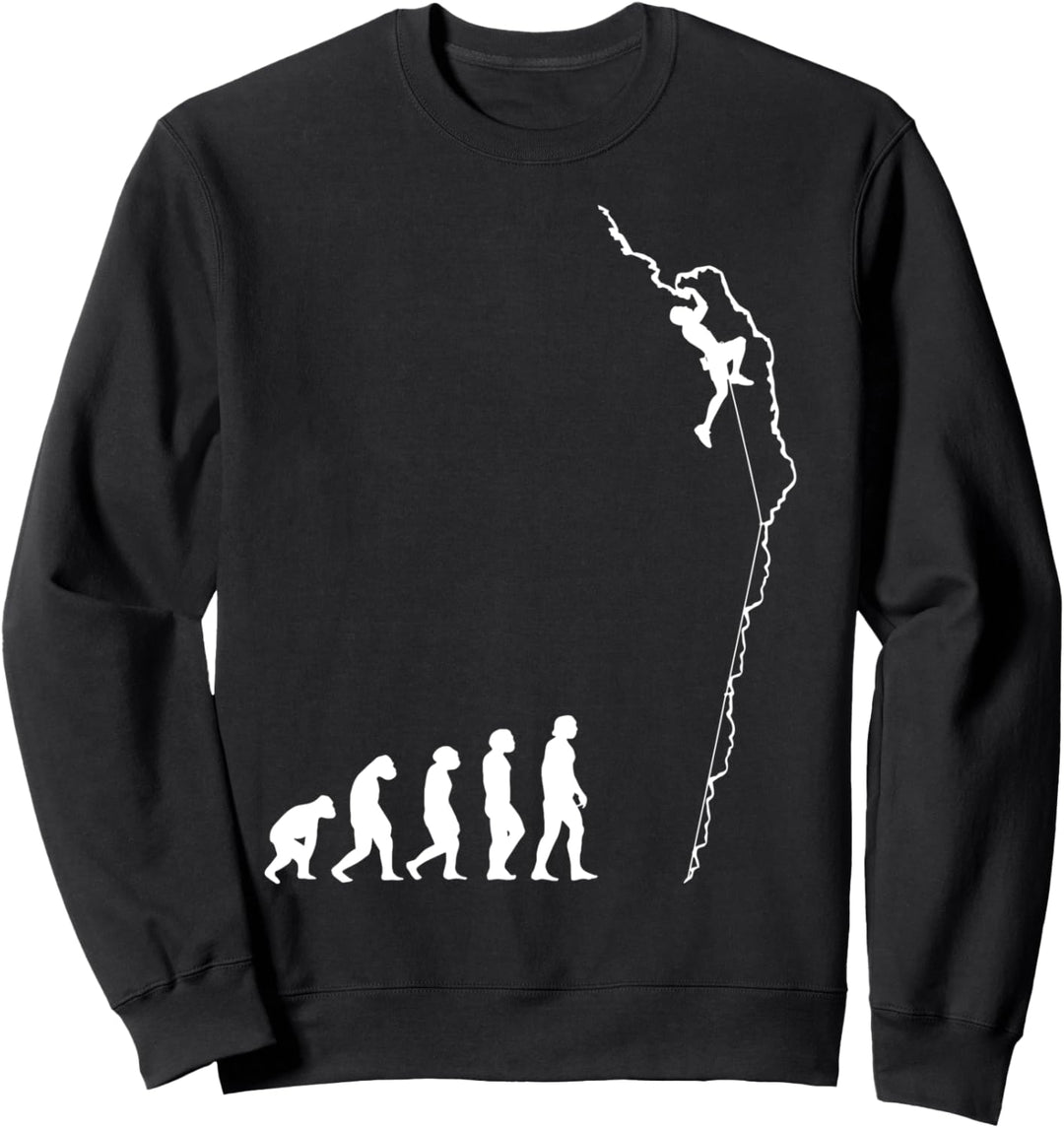 Klettern Evolution Bouldern Kletterer Geschenk Sweatshirt