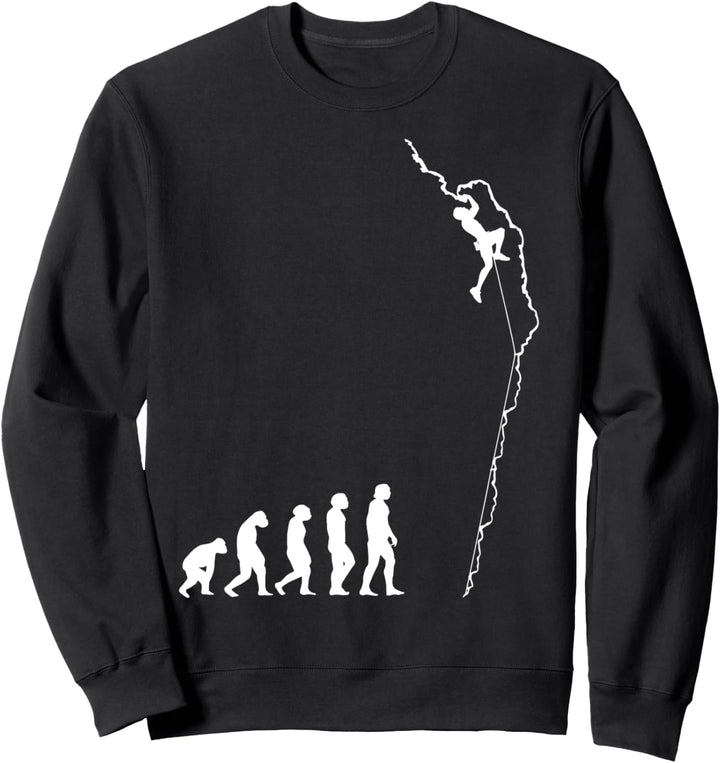 Klettern Evolution Bouldern Kletterer Geschenk Sweatshirt