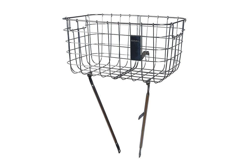Basil Unisex – Erwachsene Robin Fahrradkorb 10 Kg silber, 10 Kg silber