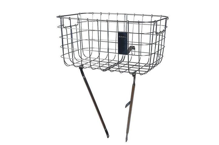 Basil Unisex – Erwachsene Robin Fahrradkorb 10 Kg silber, 10 Kg silber