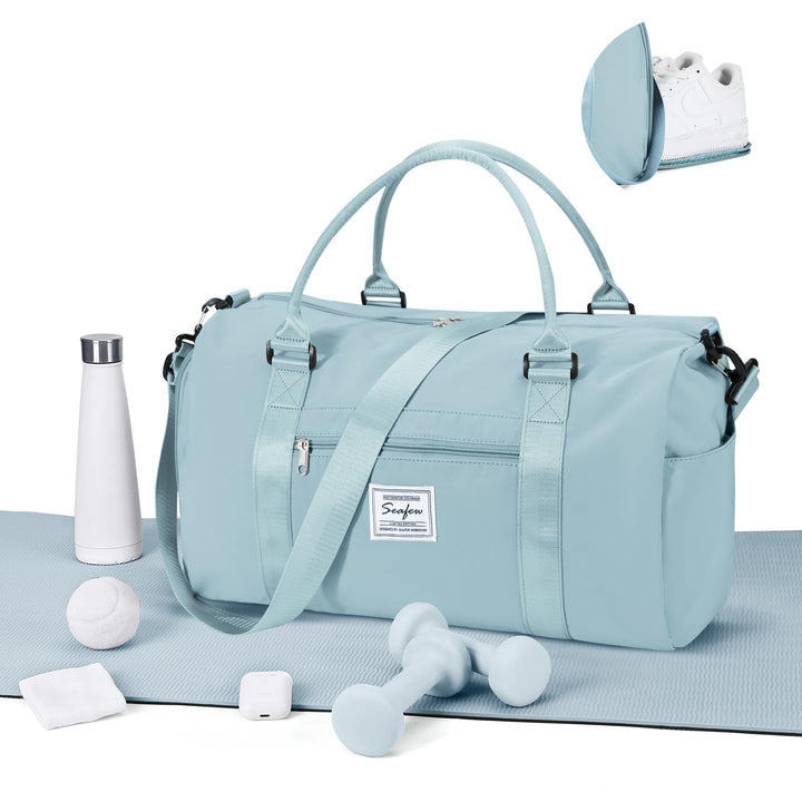 Sport Duffel Bag Damen Herren Sporttasche mit Schuhfach & Nassfach Reisetasche Handgepäck Tasche Spo