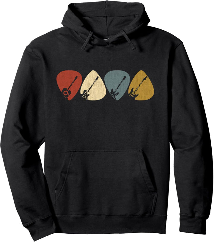 Gitarren-Auswahl-Geschenk für Gitarristen Retro Vintag Pullover Hoodie