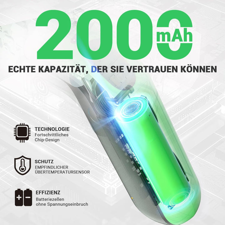 DCA 4V Elektrischer Schraubendreher-Set, 5 N·m mit 2000-mAh-Li-Ionen-Akku, 6,35 mm Magnet-Sechskanta