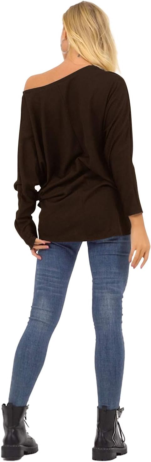 ZANZEA Damen-Pullover, Übergrösse, Feldermausärmel, Langarm-Oberteil, asymmetrisches Shirt, Freizeit
