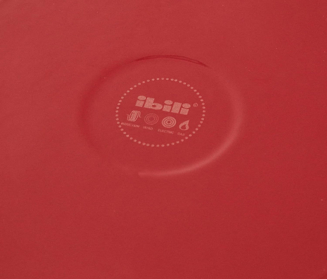 IBILI Kasserolle rund mit Deckel 24x11,5 cm in rot, Gusseisen, 24 cm, 2-Einheiten Redonda 3,9 litros