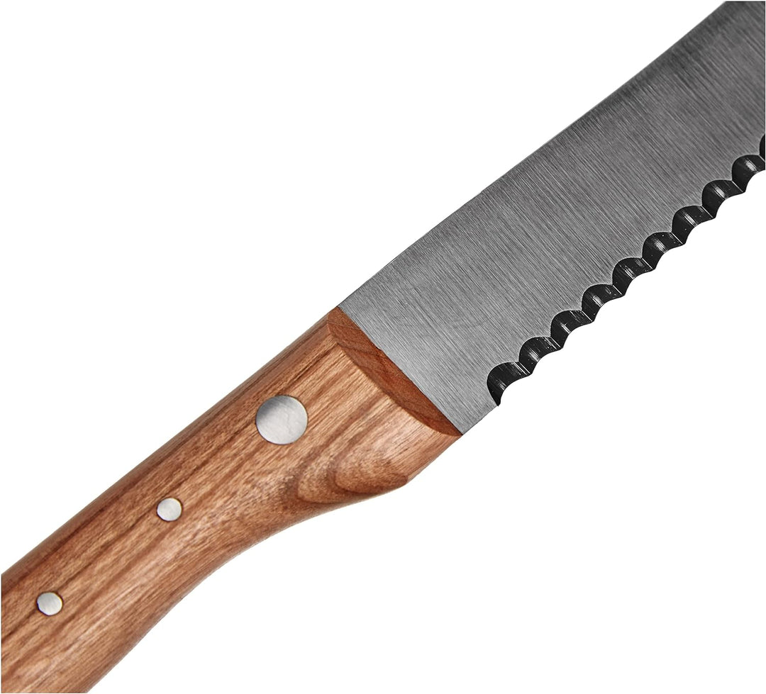 Herder Brotmesser 22,5cm Wellenschliff, Kirsche, Stahl, Braun, 34.5 x 2 x 2 cm