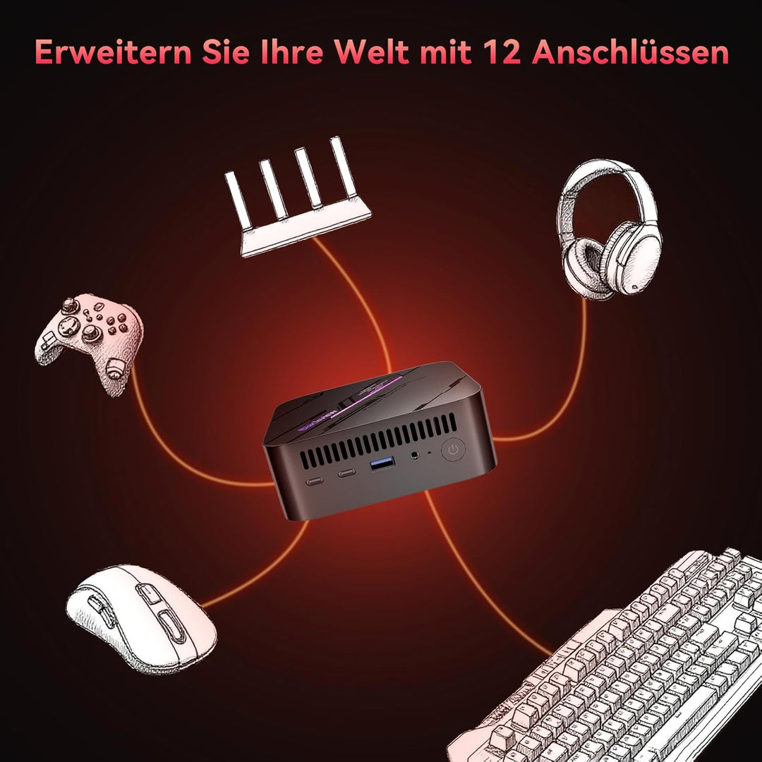 Blackview MP100 Mini PC 32GB RAM 1TB NVME PCIe3.0 SSD,AMD Ryzen 5 7430U(6C/12T, Bis zu 4.3Ghz),WiFi6