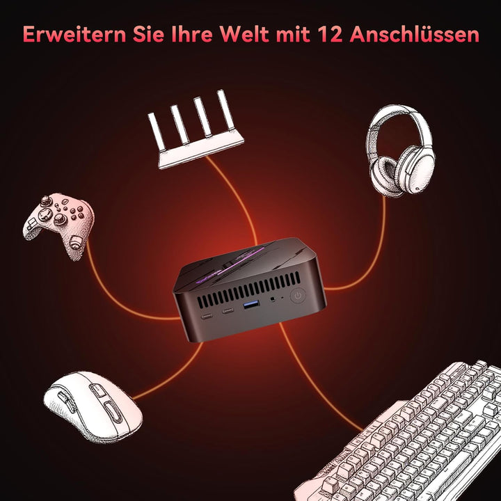Blackview MP100 Mini PC 32GB RAM 1TB NVME PCIe3.0 SSD,AMD Ryzen 5 7430U(6C/12T, Bis zu 4.3Ghz),WiFi6