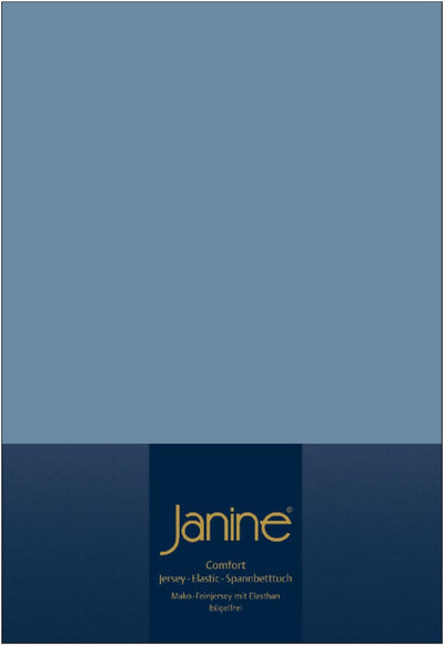 Janine Spannbettlaken Elastic-Jersey Baumwolle/Comfort Elastic 5002, Farbe:hellblau 12, Grösse:100 x