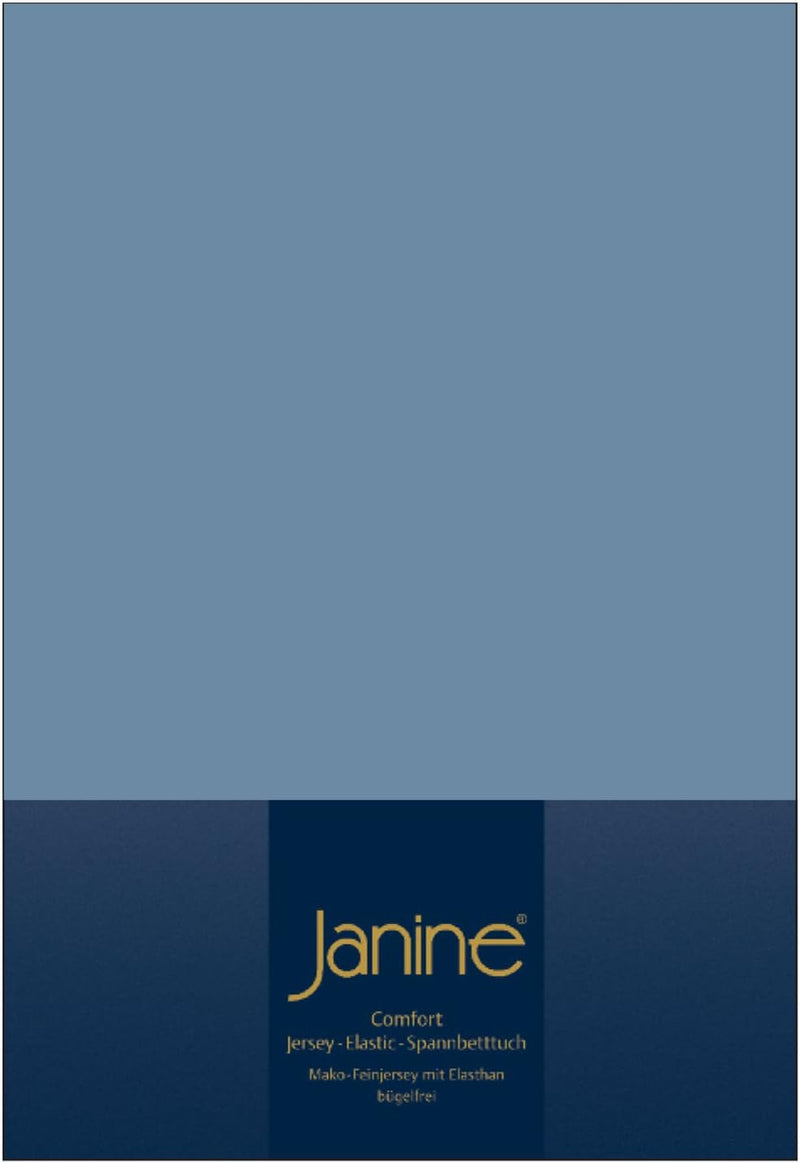 Janine Spannbettlaken Elastic-Jersey Baumwolle/Comfort Elastic 5002, Farbe:hellblau 12, Grösse:100 x