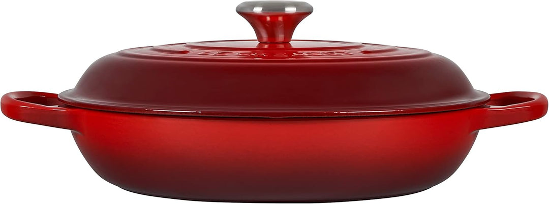 Le Creuset Signature Gusseisen Gourmet-Profitopf, Rund, Ø 30 cm, 3,5 l, Für alle Herdarten inkl. Ind