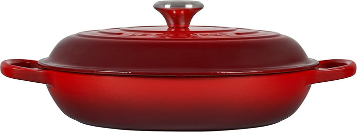 Le Creuset Signature Gusseisen Gourmet-Profitopf, Rund, Ø 30 cm, 3,5 l, Für alle Herdarten inkl. Ind